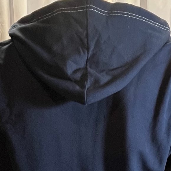 LIZ & CO. NAVY BLUE LONG SLEEVE PULL OVER HOODIE NWT SIZ XL - Picture 5 of 7